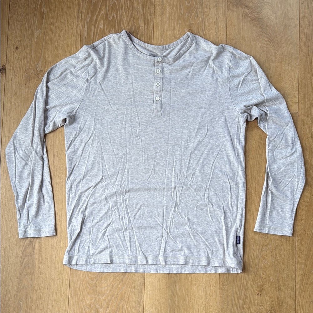 Men's Long-Sleeved Daily Henley Organic Cotton